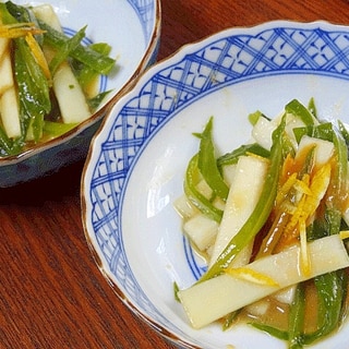 新物が旨い☆　｢茎ワカメとウド酢味噌和え｣